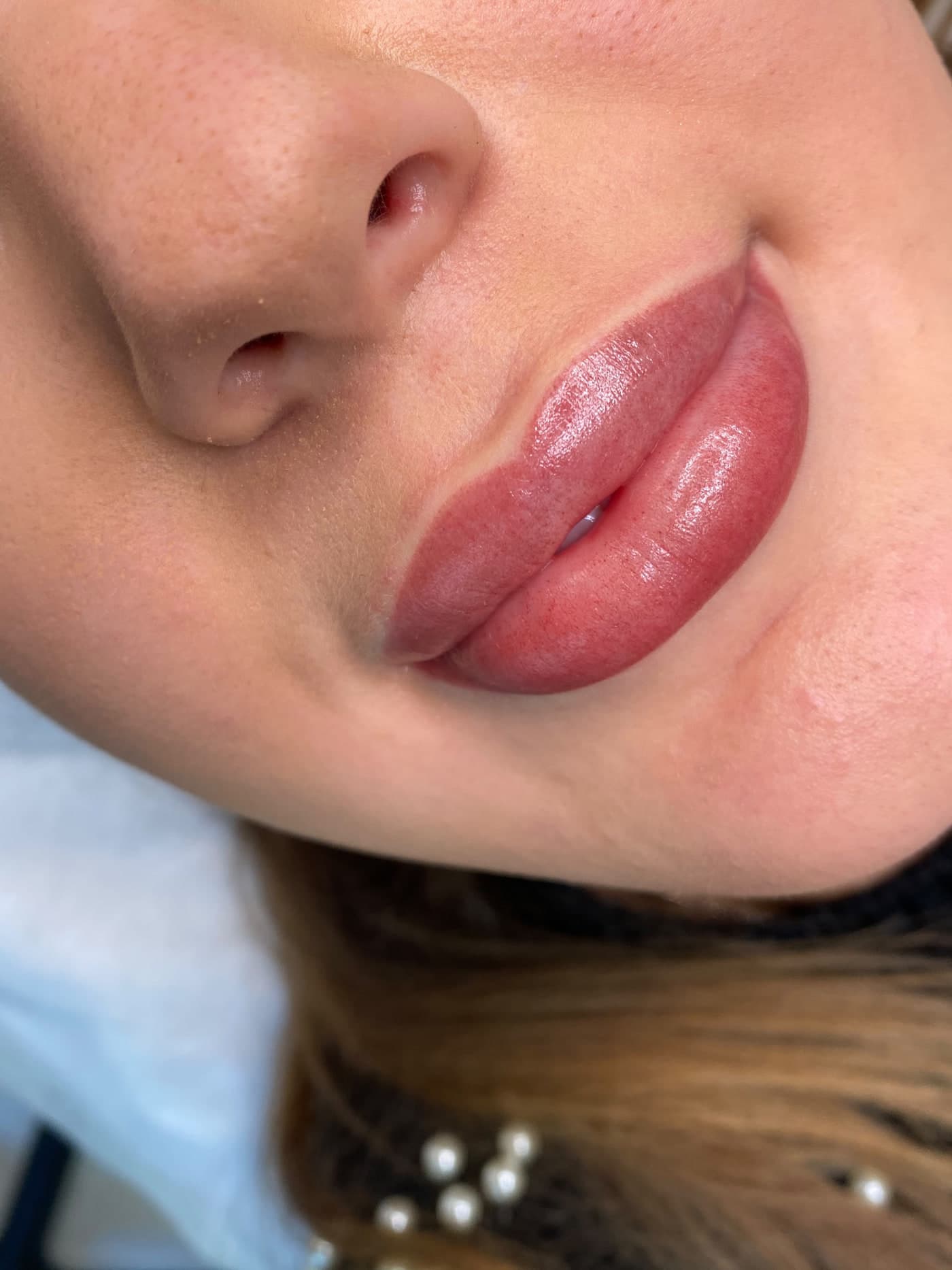 Lippenpigmentierung Nahaufnahme